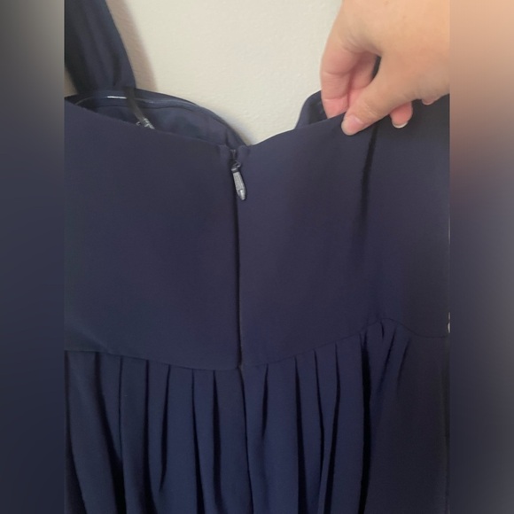 Lulus Navy Blue Harmonious Love Off the Shoulder Formal Maxi Dress Size Small - Picture 10 of 10